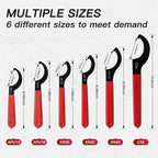 JANNO 6PCS Spanner Wrench Set, Premium Shock Spanner Wrench, Coilover Wrench, Alloy Steel Hook Spanner Wrench for Suspension System and Shock Adjustment