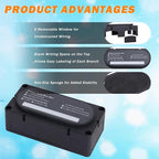 300A Heavy Duty Module Bus BAR 12V 24V 48V DC Power Distribution Block with 4 x 5/16" (M8) Studs, Gift 12pcs Cable Lugs and 20pcs Heat Shrink Tubing - Marine Bus Bar (Black-)