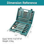 17Pcs SDS-Plus Rotary Hammer Drill Bits and Chisel Set - Carbide-Tipped Drill Bits and Chisels with Storage Case - Used for Concrete Brick Stone and Other Masonry Construction Materials