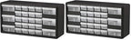 Akro-Mils 26-Drawer Plastic Drawer Storage Cabinet for Garage Organization, Bead Organizer, Building Bricks Storage, Teacher Toolbox, Makeup Organizer, 20-Inch W x 6-Inch D x 10-Inch H, 10126 Black