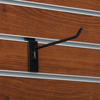 KINGDOM SOLUTIONS – 16-Pack Black Metal Slatwall Hooks (8X 4, 8X 6) – Heavy-Duty Slat Wall Accessories for Garage Organization, Retail Displays & Tool Storage Systems