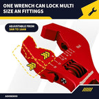 Adjustable AN Fittings Wrench AN Wrench for Hose Fitting Adapters AN Fitting Tool 3AN-16AN Lightweight Aluminum Red. With a 6AN-AN8 Double Hose End Fitting Wrench Blue