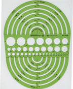 ALVIN Circle Radius Master Template TD1202, Template for Artists, Architects, Design and Drafting, 3/64th" to 7.5" scale