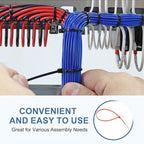 PATIKIL Cable Zip Ties 12 Inch, 100 Pcs Self-Locking Nylon Wire Tie Wraps Heavy Duty Cord Management with 50 lbs Tensile Strength for Indoor and Outdoor, Red (0.1" W)
