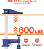 VEVOR Bar Clamps for Woodworking, 4-Pack 36 inch Opening, Lockable F-Clamp with 600 lbs Load Limit, 2-1/2 inch Depth, Cast Iron and Carbon Steel, Easy to Use, Wood Clamps for Woodworking Metal Working