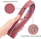 1x30 Inch Sanding Belts, 1 x 30 Aluminum Oxide Sanding Belt Assortment for Belt Sander, 2 Each of 80 120 180 240 320 400 600 800 1000 Grit,18 Pack (1x30in)