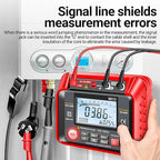 MH13 250V-2500V Digital Insulation Resistance Tester 1MΩ-200GΩ Megger Megohm Testing Meter Auto Range 2000 Counts LCD Display 10V~600V AC/DC Voltmeter with 100 Data Storage