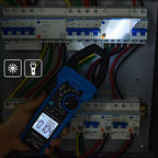MESTEK Digital Inrush Clamp Meter Multimeter 1000A T-RMS 6000 Counts Voltage Tester Volt Amp Meter with VFD, LOZ Mode, Measuring AC DC Current Voltage Temperature Capacitance Resistance Continuity