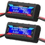 Yunsailing 2 Pcs 200A High Precision Watt Meter Power Analyzer Battery Consumption Performance Monitor Amp Meter Monitor with Backlight Digital LCD Screen for RC Solar Voltage Current Power (60V)