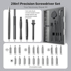 AXTH 29in1 Precision Screwdriver Set, [Bearing Steel] Small Repair Kit, PC Accessories, PS5 Cleaning Kit, Tool Sets for Men, Fit MacBook, Computer, Laptop, Watch, PS4, Xbox, Eyeglass, Console More