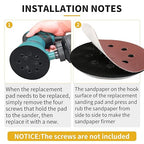 5" 8 Hole Hook & Loop Metal Orbital Sander Replacement Pads Compatible with Makita Sander BO5010 BO5030K BO5031K BO5041K, 4 Pack