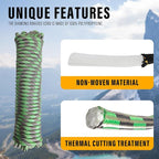 Diamond Braided Polypropylene Rope Nylon Rope Mix Thick Heavy Duty Ropes 3/8 inch 60ft High Strength Perfect for Clothesrope Camping Hiking and Other Outdoor Activities Green
