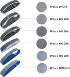 1x30 Inch Silicon Carbide Sanding Belts, 4 PCS Each of 80,120, 240, 400, 800,1000 Grits Knife Sharpening Belt Kits for 1 x 30 Inch Belt Sander, 24 Pack