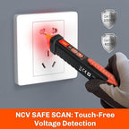 Non Contact Voltage Tester Pen, Electrical Tester Pen, AC 12/48-1000V Dual Sensitivity, Live/Neutral Wire Detector with LED Flashlight & Audible Alarm, Safety Certified, Breakpoint Finder