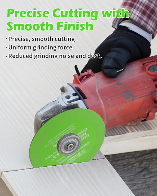5 Pack Glass Cutting Disc for Angle Grinder, 4" X 7/8" Tile Cutter Blade, Ultra-Thin Glass Cutters Tools for Grinding Ceramic, Crystal, Tile, Jade, Wine Bottle.