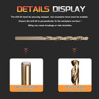 Drill Bit, #14 Cutting Diameter, 4341 HSS Gold Finish 135° Cutting Angle Number Jobber Bits - (Applications: for Drilling Soft Metal Plastic Wood), 10-Pieces