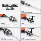 CheeMuii Powerful Speedy Hand Drill 3/8 Inch Manual Drill with 9 Pcs Drill Bit Set Chuck and Key for Wood Plastic Soft Metal