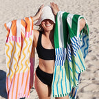 Dock & Bay Beach Towel - Quick Dry, Sand Free - Compact, Lightweight - 100% Recycled - Includes Bag - Sunset Boulevard - Set of 4 - Extra Large (200x90cm, 78x35)