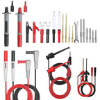 Multimeter Test Leads Kit,25PCS Current Probes with Replaceable Alligator Clips,Precision Sharp Probe,Test Hook,Test Tweezer,Wire Piercing Test Probe for Digital Electrical Multimeter Testing