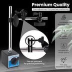 Dial Indicator with Magnetic Base 0-1.0" Precision Gauge, 0.001" Accuracy, Magnetic Dial Indicator Kit with Fine Adjustment for Machining, Maintenance, Inspection, DIY, Auto Repair (Blue, SAE 0-1")