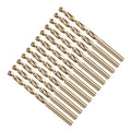 Drill Bit, 7/64" Cutting Diameter (2.778mm), 4241 HSS Black and Gold 118° Cutting Angle Versatile Jobber Bits - (Applications: for Drilling Plastic Wood Soft Thin Metal), 12-Pieces