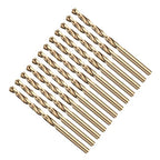 Drill Bit, 7/64" Cutting Diameter (2.778mm), 4241 HSS Black and Gold 118° Cutting Angle Versatile Jobber Bits - (Applications: for Drilling Plastic Wood Soft Thin Metal), 12-Pieces