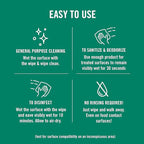 Benefect Botanical Disinfecting Wipes - (170 Wipe Count) Natural, No Residue - Antibacterial Disinfectant, Multi-Surface Cleaning and Sanitizing Wipes