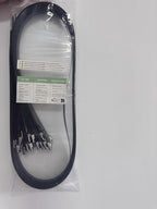 XINGO 18 inch Metal Long Zip Ties Heavy Duty 100 Pack, 304 Stainless Steel Zip Ties, 300lbs Tensile Strength, Multi-Purpose Self-Locking Cable Ties for Exhaust Wrap, Outdoor and Canopy Etc