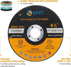 S SATC 100 PCS Cut Off Wheel 4.5" x.040 x7/8" Angle Grinder Cutting Disc Ultra Thin Metal & Stainless Steel