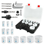 Hole Saw Kit Bi Metal, with 3/4" to 2-1/2" 22 PCS Saw Blades in Case, Hole Saw Set for Metal, Wood and Plastic, with Clean and Smooth Cutting Edge, Fast Chip Removal