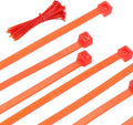 PATIKIL Cable Zip Ties 10 Inch, 100 Pcs Self-Locking Nylon Wire Tie Wraps Heavy Duty Cord Management with 50 lbs Tensile Strength for Indoor and Outdoor, Red (0.2" W)