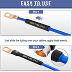 Heat Shrink Tubing Kit - Sopoby 3:1 Ratio Adhesive Lined, Marine Grade Automotive Industrial Shrink Wrap - Black 360 PCS