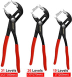 WISEUP Groove Joint Pliers Set - Fast Adjustable 7 & 10 Inch Water Pumper With Smooth Jaw - Tongue and Groove Wrench for Channel Home Repair, Gripping Nuts, Bolts, Pipe