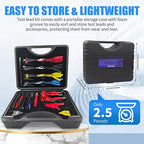 76 PCS Automotive Test Lead Kit, Multimeter Test Leads Set with Back Probes, Alligator Clips, Banana Plug Adapters & Silicone Wires, 1000V/32A Electrical Test Kit for Car Circuit Diagnostics