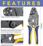 Haisstronica Crimping Tool for Spark Plug Ignition Wire,8.5mm Ratchet Wire Crimper Tool,HS-2048