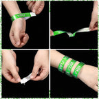 Teling 500 Pack VIP Plastic Wristbands Bracelets Party for Events VIP Custom Wristbands Plastic Bracelets Tear proof Waterproof Wrist Bands Arm Bands for Events Concerts