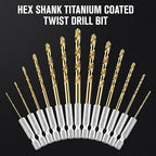 Drill Bit Set, 19Pcs Twist Drill Bit (13Pcs Hex Shank Drill Bit Set+6Pcs Cobalt Drill Bit) for Sheet Metal, Wood, Plastic, Quick Change Design (1/16" - 1/4")