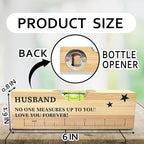 Christmas Gifts for Husband from Wife Wooden Spirit Level, Fathers Day Birthday Gifts for Husband Dad Papa Grandpa New Dad Daddy from Daughter Son Wife Wooden Spirit Level Bottle Opener