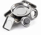 5 Pieces Magnetic Trays Set Stainless Steel Magnet Tool Tray Parts Holder for Screws, Sockets, Bolts, Pins, Mechanic's and Automotive