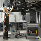 5 Drawer Tools Chest, Tool Cabinet with Universal Lockable Wheels，Tool Box with Detachable Top Box for Workshop (Gray)