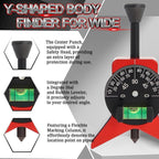 Pipe Center Finder, Pipefitter Tools w/Magnetic Centering Head, 2.75" Y-Type Pipe Fitting Tools w/Adjustable Dial Bubble Protractor to Measure Pipe Diameter from 1-1/2" to 6"