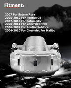 cciyu 18-B4910 18-B4911 Front Left & Right Brake Calipers With Bracket For Chevy For Malibu,For Pontiac For G6/For Solstice,For Saturn For Aura/For Sky