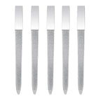 5 PCS Diamond Nail File Double Sided Metal Fingernail Manicure Files for Polish Nail, Removes Nail Ridges 5 Inches