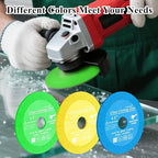 Lamoutor 12Pcs 4.5 Inch Glass Cutting Disc for Angle Grinder, Diamond Saw Blade, Tile Cutter Blade for Cutting Marble Glass Tile Jade Crystal（Green/Blue/Yellow/Black/Red/Orange）