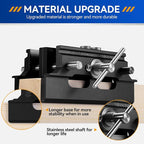 Self Centering Doweling Jig Kit,Adjustable Width Dowel Jig for Straight Holes,Adjustable Drilling Guide Wood Working Tools with 6 Drill Guide Bushings, Wood Doweling Jig for Woodworking（Black)