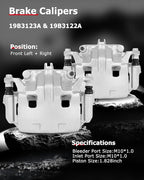 cciyu Front Left & Right Brake Calipers Assembly w/Bracket 19B3123A 19B3122A For Nissan For Frontier/For Pathfinder/For Xterra,For Suzuki For Equator