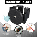 20 Pcs Magnetic Mop Broom Holder Movable Magnetic Broom Holder Rack, Anti Slip Wall Mounted Utility for Cleaning Tools, Garage, Kitchen, Laundry, Garden (Black)