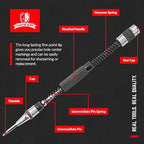 Heavy Duty Automatic Center Punch with Hardened Steel - Pack of 2 Premium Universal Metal Hand Tool for Machinists and Carpenters Spring Loaded with Adjustable Knurled Cap and Hard-Shell Carry Case
