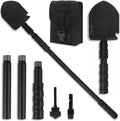iunio Camping Shovel,Shovel Folding, Portable, Multitool, Foldable Entrenching Tool, Collapsible Spade, for Backpacking, Trenching, Hiking, Survival, Car Emergency