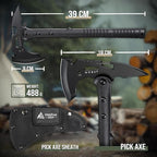 Freelander Hatchet, Sharp Outdoor Axe, Portable Camping Axe with Clip and Sheath, Durable Hatchet for Camping, Hiking, and Outdoor Use with Comfortable Handle